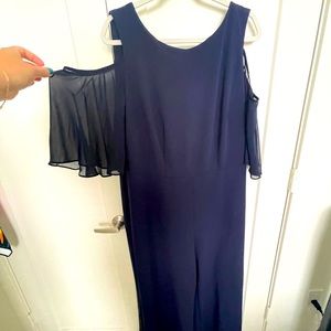 Size 16 navy jumpsuit, off the shoulder